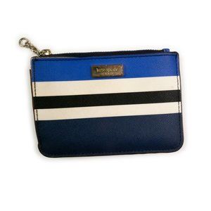 KATE SPADE striped faux leather slim wallet